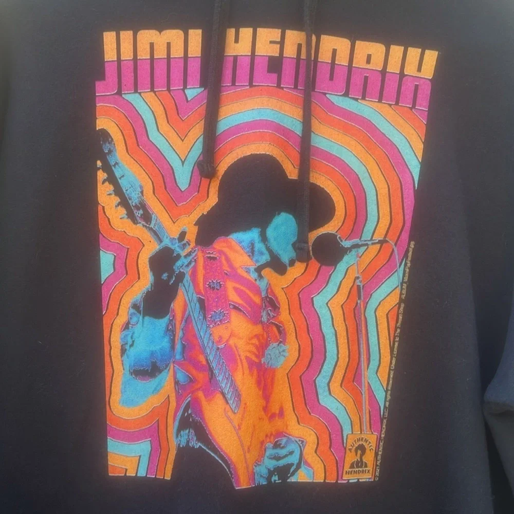 Jimi Hendrix Graphic Black Hoodie Sweatshirt
Men's Size L - Picture 2 of 5
